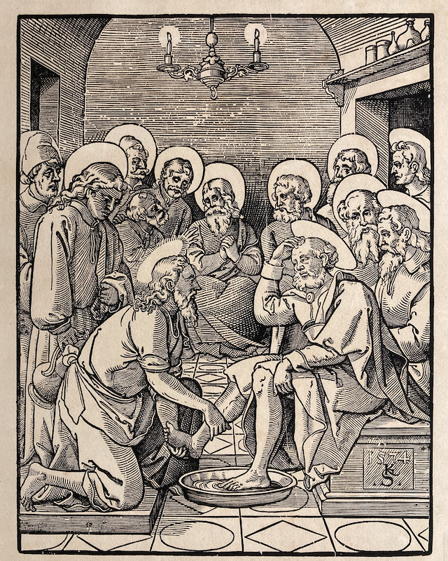 Jesus lava los Pies a sus Discipulos
