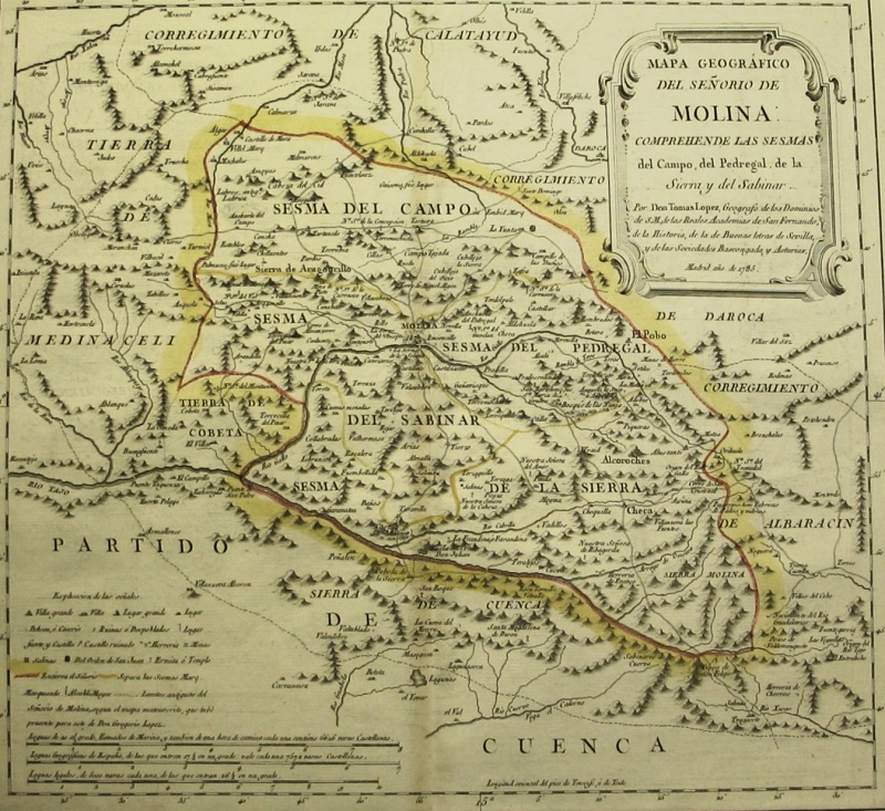 Mapa Geografico del Señorio de Molina