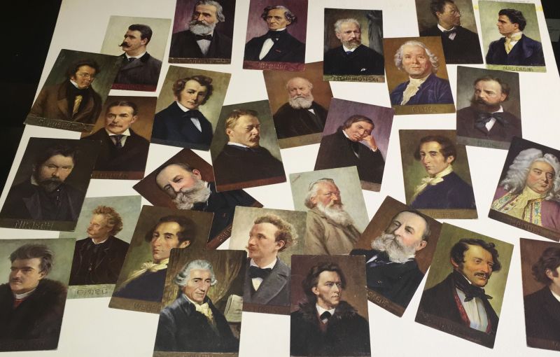 Postales Austriacas con Retratos de Compositores, principios de Siglo XX