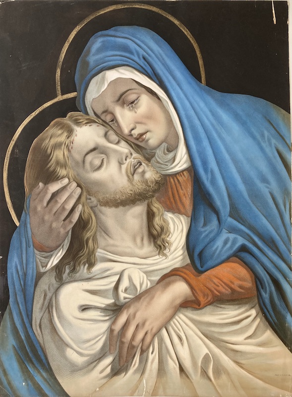 La Virgen Maria Llorando a Cristo Descendido