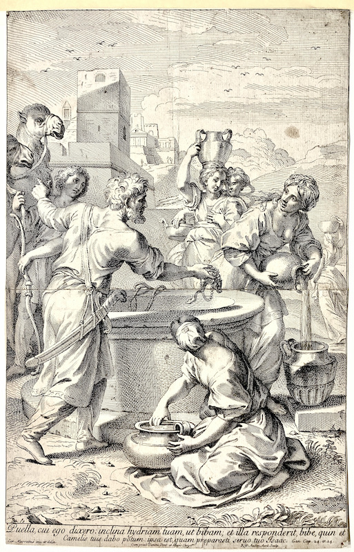 Puella, cui ego dixero : inclina hydriam tuam, ut bibam [...] / Rebeca da de beber a los Camellos de Abraham