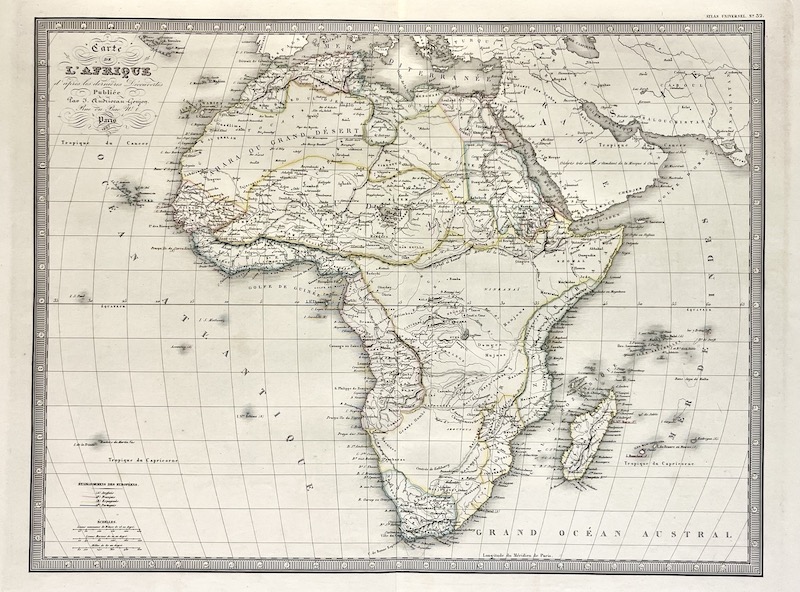 Carte Physique et Politique de l'Afrique