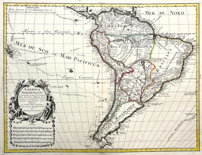 America Meridionalis Concinnata juxta Observationes  Dn Academiae Regalis Scientiarum