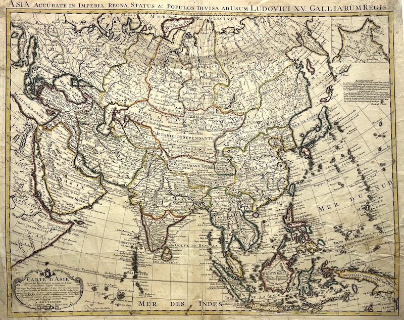 Asia Accurate in Imperia, Regna, Status & Populos Divisa, ad Usum Ludovici XV Galliarum Regis.