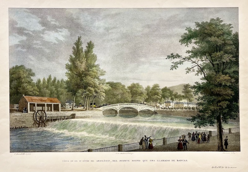 Vista de el Rl. Sitio de Aranjuez, del Puente Nuevo que era Llamado de Barcas