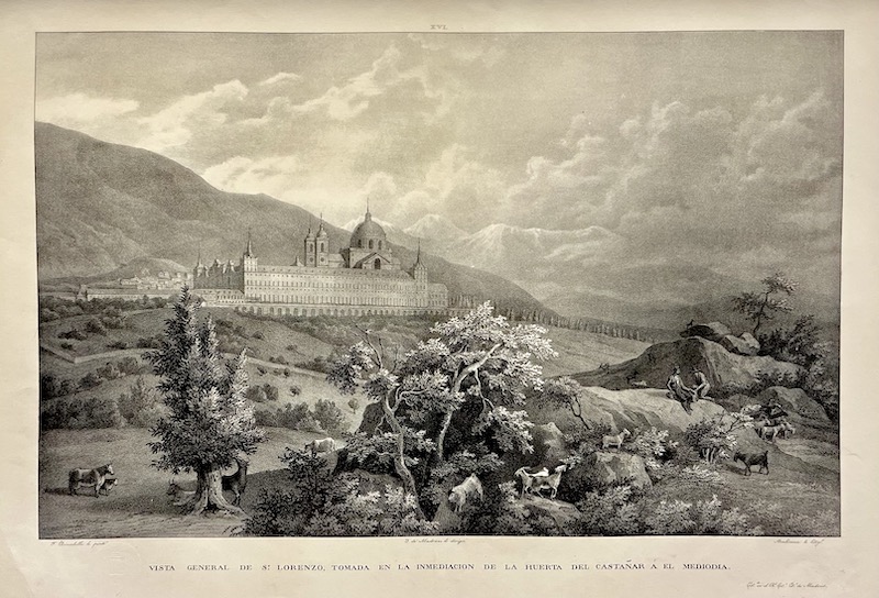 Vista General de Sn. Lorenzo Tomada en la Inmediacion de la Huerta del Castañar a el Mediodia [El Escorial]