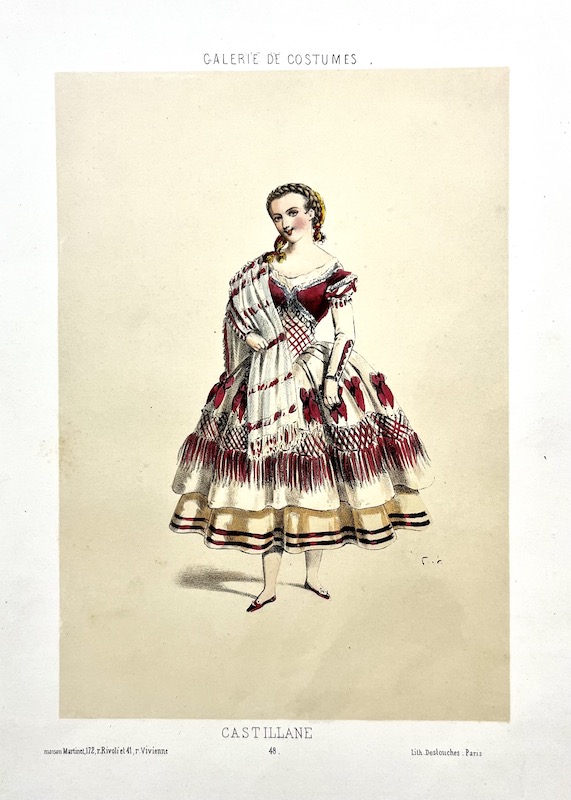Galerie de Costumes - 48, Castilliane [Marie Cabel, role d' Elvire, dans Le muletier de Tolede, Theatre Lyrique]