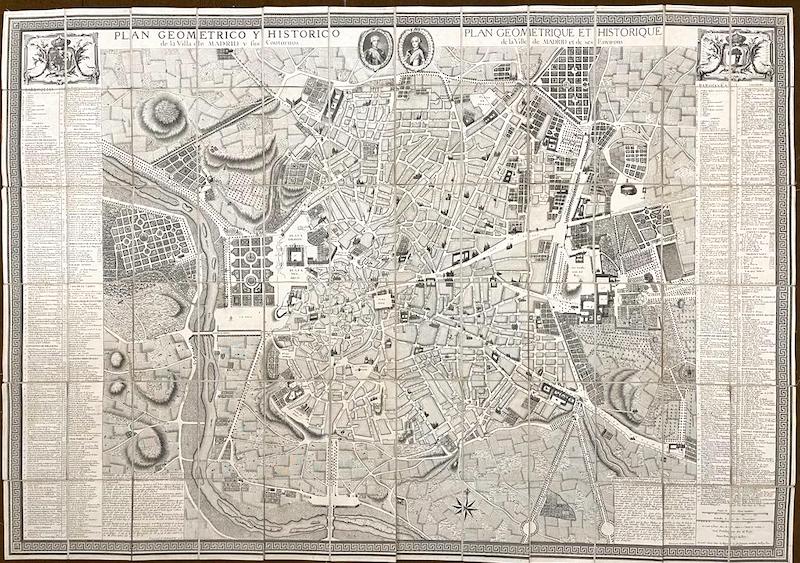 Plano Geométrico y Histórico de la Villa de Madrid y sus Contornos