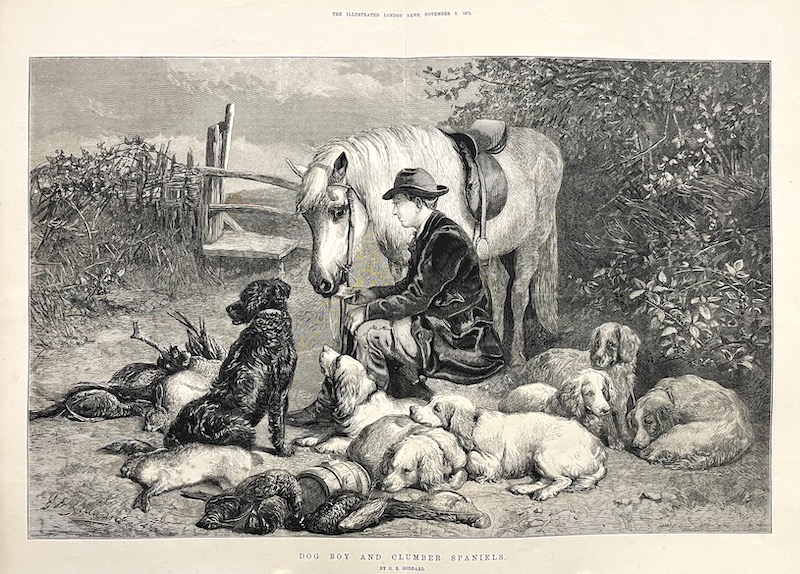 Dog Boy and Clumber Spaniel (By G.B. Goddard)