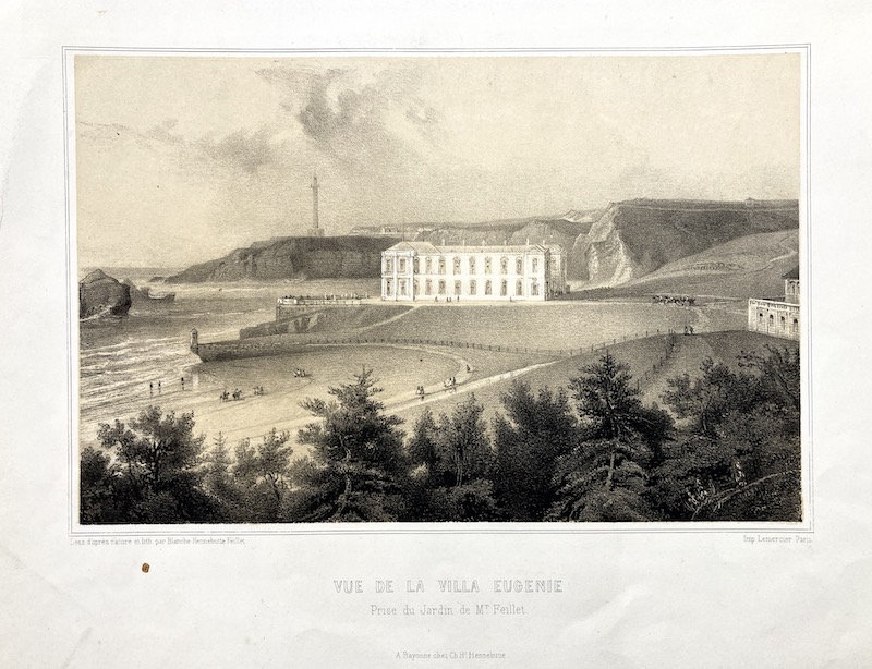 Vue de la Villa Eugenie - Prise du Jardin de Mr. Feillet [Biarritz]
