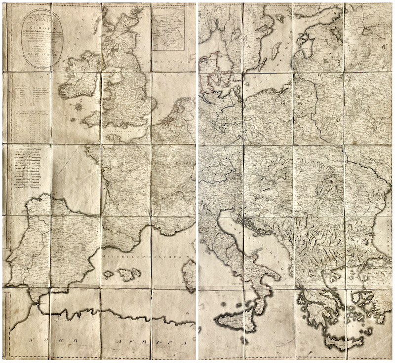 Nouvelle Carte des Routes des Postes dans les différens Etats de l' Europe redigée avec soin sur les meilleurs Cartes et livres des Postes / Neueste Allgemeine Vostkarte von Europa