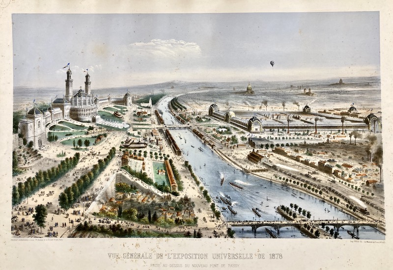 Vue Generale de L' Exposition Universelle de 1878 prise au dessus du nouveau pont de Passy