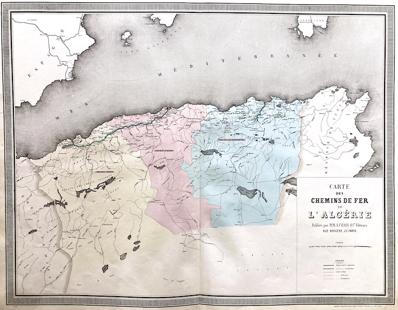 CHEMIN DE FER - Carte des Chemins de Fer de l' Algérie [Argelia]