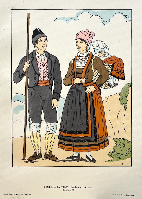 Vestidos Típicos de España - CASTILLA LA VIEJA - Santander Pasiegos, Lámina 90