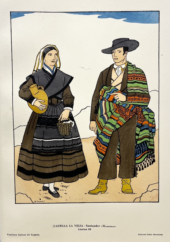 Vestidos Típicos de España - CASTILLA LA VIEJA - Santander Montañeses, Lámina 89