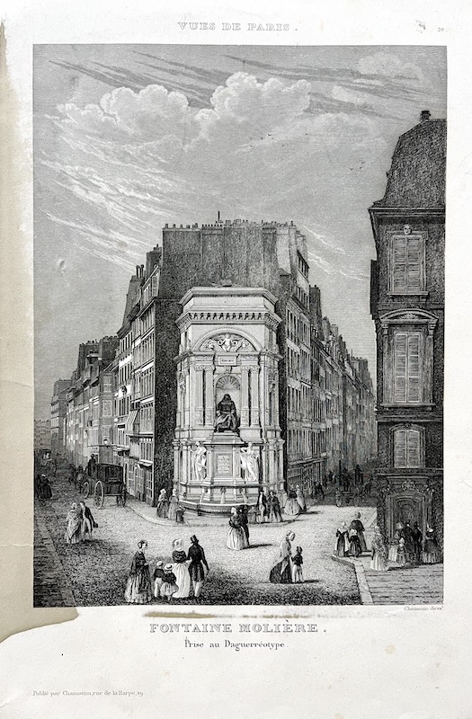 VUES DE PARIS 20. Fontaine Molière, Prise au Daguerréotype