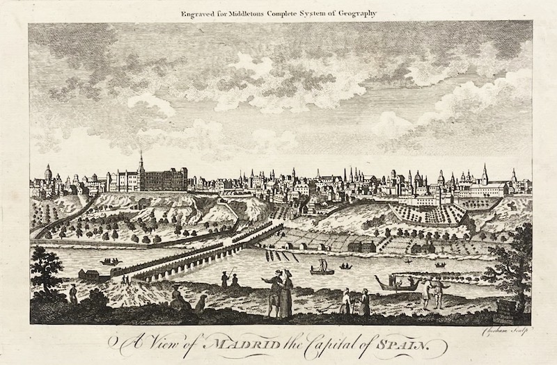 A View of Madrid the Capital of Spain - Engraved for Middletons Complete System of Geography