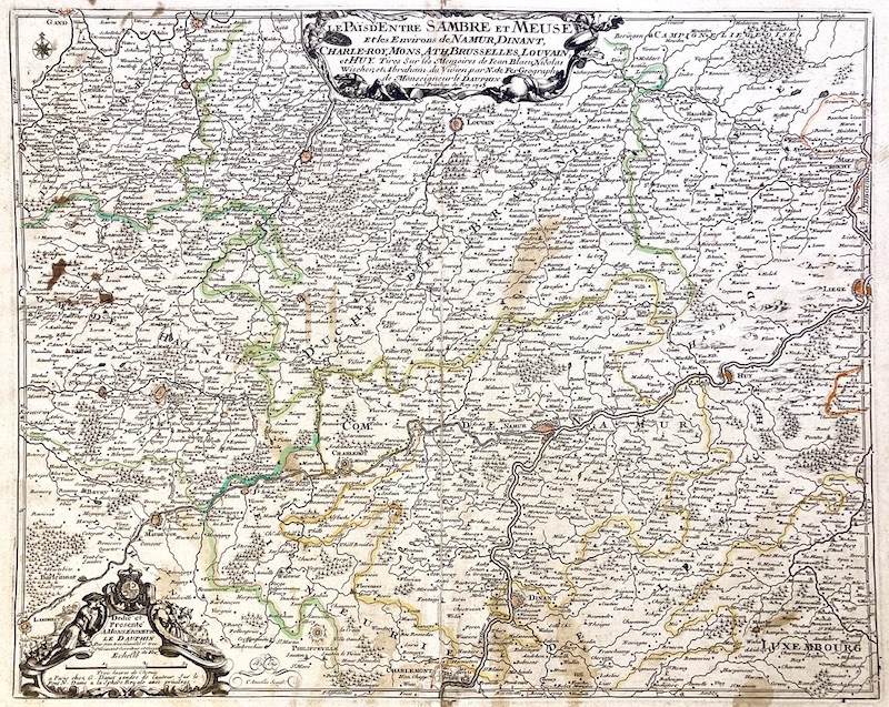 Le Pais d' Entre SAMBRE et MEUSE et les Environs de NAMUR, Dinant, Charle-Roy, Mons, Ath, BRUSSELLES, Louvain et Huy