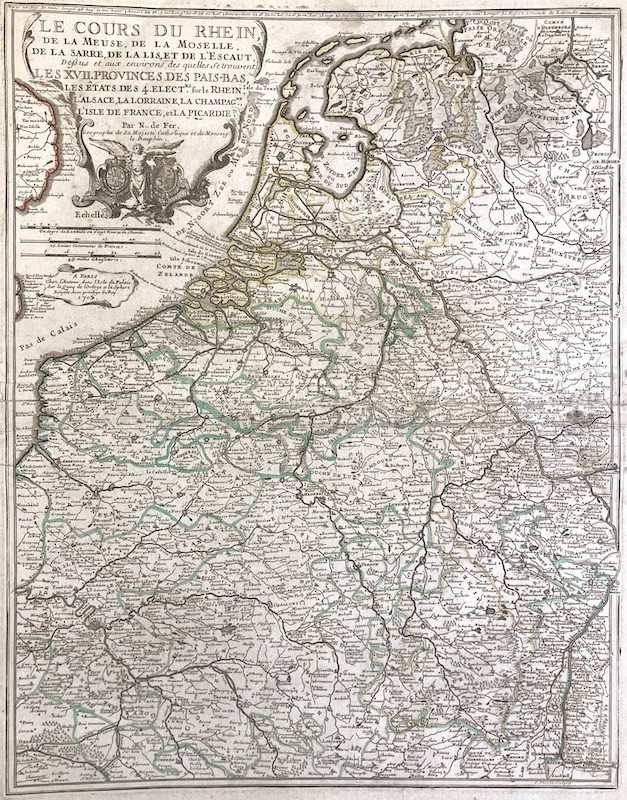 Le Cours du RHEIN [...] Les XVII Provinces des PAIS-BAS