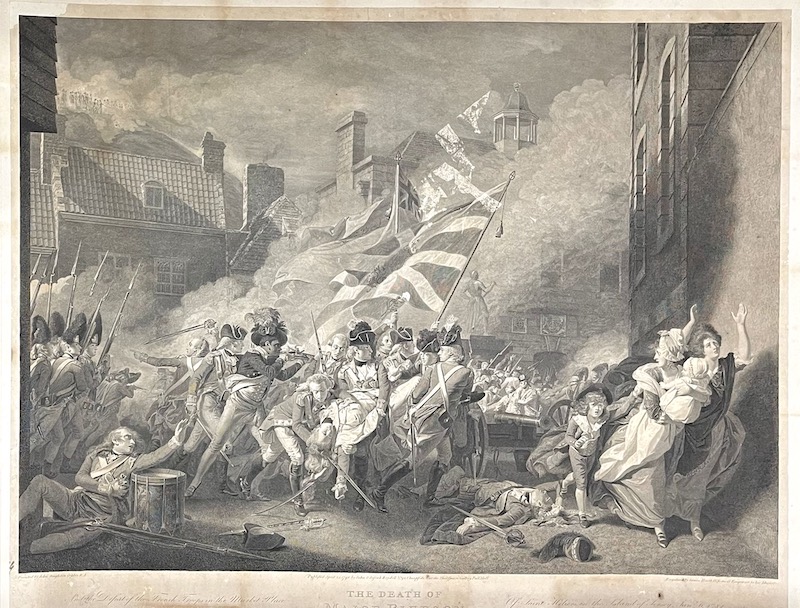 The Death of the Major Pierson and the Defeat of the French Troops in the Market Place of St Helier's in the island of Jersey Jany 6, 1781