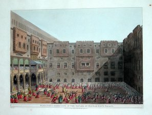 Mamalukes exercising in the Square of mourad bey's Palace (Mamelucos)