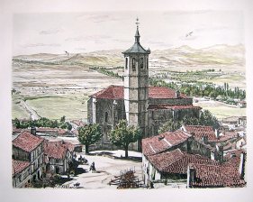 Avila, the Church of Santiago.