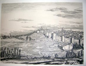 Avila, the Walls from the Cruz de los cuatro postes