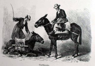 Mausthirreiter (Hombre y mujer con caballos)
