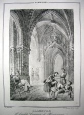 Claustro del demolido Convento de franciscanos de Barcelona