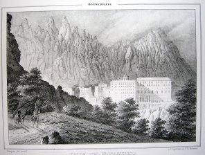 Vista del monasterio de Monserrate (Montserrat)
