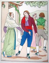 Parejas de Barcelona bailando, mediados s. XIX