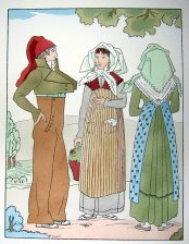 Dos mujeres y un hombre del Valles, principios s. XIX