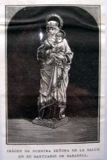Imagen de nuestra Señora de la Salud en su santuario de Sabadell
