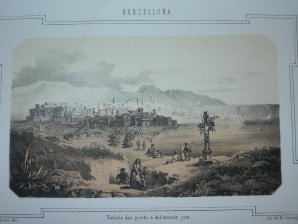 Barcelona, Veduta del porto  e del monte Jovi