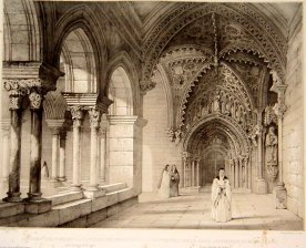 Entrada del coro en la clausura del Monasterio de las Huelgas en Burgos