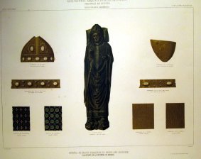 Estatua de bronce esmaltado del Obispo San Mauricio