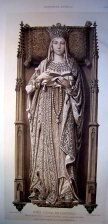 Doña Isabel de Portugal. Esposa de don Juan II y madre de la Reina catolica. Estatua del tamaño natural sobre su sepulcro en la Cartuja de Miraflores
