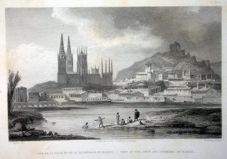 Vue de la ville et de la Cathedrale de Burgos / View of the town and Cathedral of Burgos