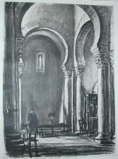 Looking across the transepts Santa María de Lebeña