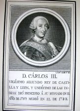 D. Carlos III vigesimo segundo Rey de Castilla y Leon, y undecimo de las Indias : dio principio a su Reynado en el año de 1759 y murio en el de 1788