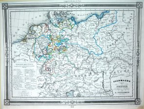 Allemagne comprenant la Prusse et la Confederation Germanique (prusia)