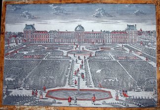 Veduta del Palazzo Thulleries della parte del giardino a Parisi