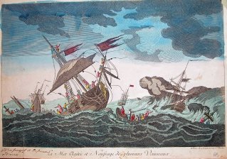 La Mer Agitee et Naufrage de plusieurs Vaisseaux
