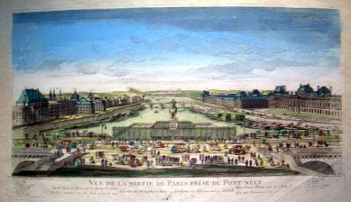 Vue de la sortie de Paris prise du Pont Neuf
