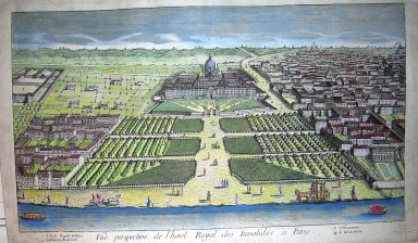 Vue perspective de l'hotel des Invalides a Paris