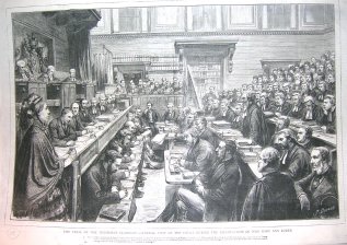 The trial of the Tichborne Claimant, General view of the court during the examination of Miss Mary Ann Loder