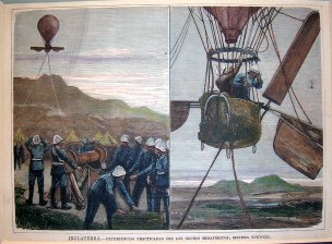 Inglaterra, Experiencias practicadas con los Globos Semaforicos, sistema Coxwell
