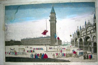 Vue Perspective de la superbe place de St. Marc a Venise