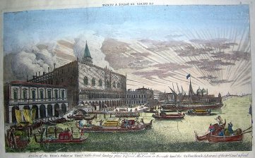 A vien of the Doge's at Venise ...Grand landing place boforeit Ma Prison on thi vight hand the Custom House...