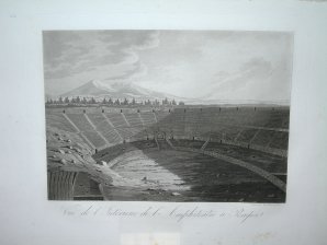 Vue de l Interieur de l Amphiteatre a Pompei (Pompeya)